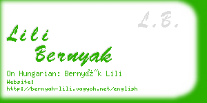 lili bernyak business card